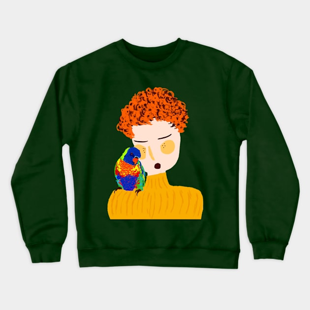 parrot love Crewneck Sweatshirt by teeco